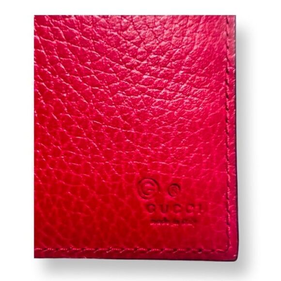 NEW Gucci Red Interlocking GG Pebbled Leather Long Continental Wallet - Picture 5 of 15